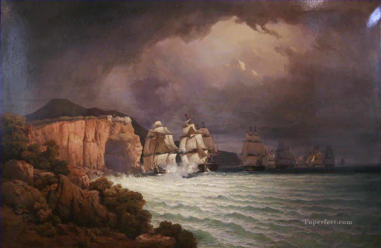 Combat du Romulus Naval Battle Oil Paintings
